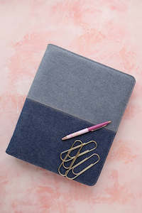 Notebooks Journals Notepads: Get it Together Denim Folio