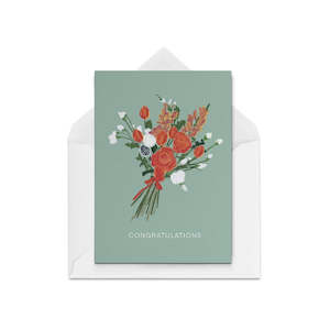 Congratulation Cards Blank Inside: Congrats with Flowers