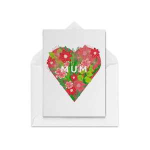 Romantic Love And Friendship Greeting Cards: Mum Heart