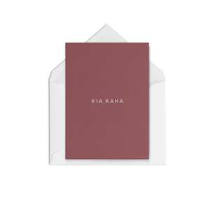 Encouragement Cards Blank Inside: Kia Kaha Grape