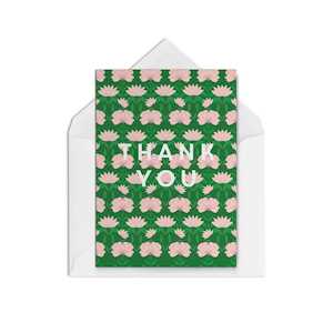 Thank You Cards Blank Inside: Thank You Lily Green