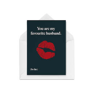 Romantic Love And Friendship Greeting Cards: Favourite Husband