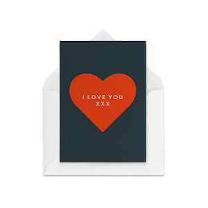 Romantic Love And Friendship Greeting Cards: I Love You Red