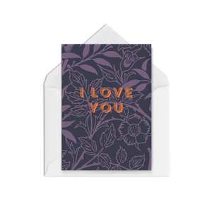 Romantic Love And Friendship Greeting Cards: I Love You Flowers