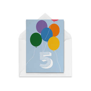 Baby Greeting Cards: 5 Year Old Balloons