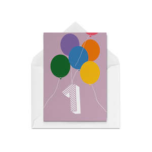 All Cards: 1 Year Old Balloons