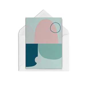Everyday Cards Blank Inside: Blue Shapes