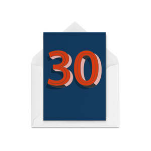 All Cards: 30th Birthday Bold
