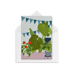 Everyday Cards Blank Inside: Houseplants & Bunting