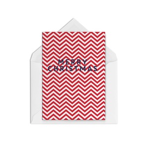 Christmas Cards Blank Inside: Xmas zigzag