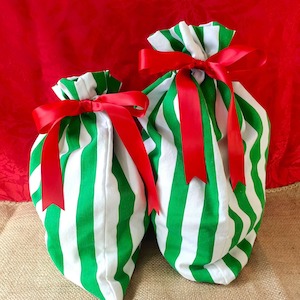 Products: Alter Ego Green Stripe Reusable Gift Bags - The Party Godmother