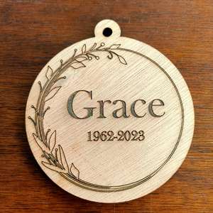 Products: Wooden Memory Bauble - The Party Godmother