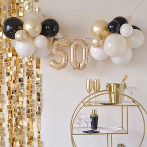 50th Birthday Milestone Balloon Bunting Decoration