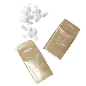 Confetti: Gold Wedding White Biodegradable Confetti Box