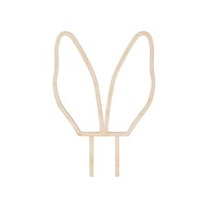 Bunny: Wooden Bunny Ears Cake Topper