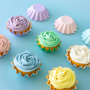 Rainbow: Pastel Mix Bloom Baking Cups (25pk)