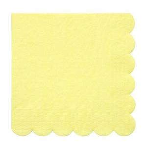 Meri Meri: Pale Yellow Scalloped Napkins 20pk