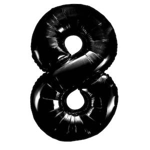Construction: Black Giant Foil Number Balloon - 8