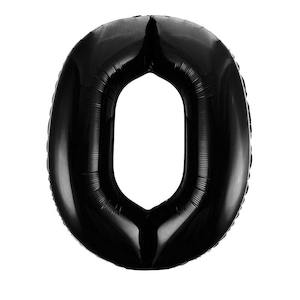 Black Giant Foil Number Balloon - 0