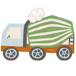 Construction: Construction Vehicles Concrete Mixer Napkin
