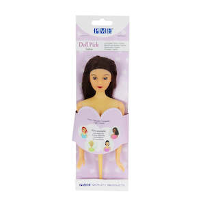 Cake Topper: Doll Cake Topper - Brunette Hair