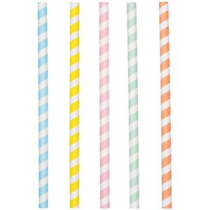 Pastel Milkshake Straws 10pk