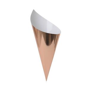 Popcorn Boxes: Metallic Rose Gold Cones 10pk