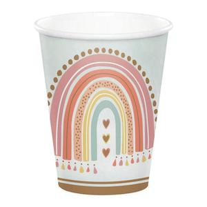 Rainbow: Boho Rainbow Cups 8pk