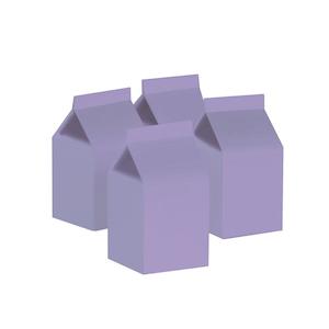 Treat Bags Boxes: Pastel Lilac Milk Boxes 10pk