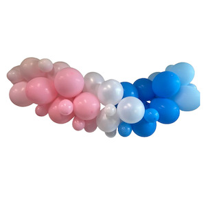 Balloon Garlands: Gender Reveal Balloon Garland
