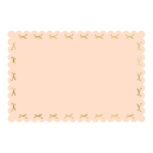 Pink Bows Paper Tablecover