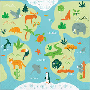 World Adventure Napkins 16pk