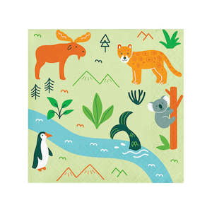 World Adventure Beverage Napkins 16pk