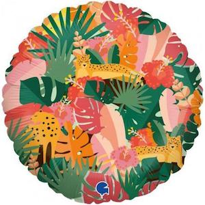 Jungle: Tropical Jungle Print Foil Balloon