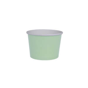Ice Cream: Mint Green Paper Gelato Treat Cup 10pk