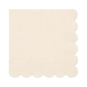 Meri Meri: Cream Scalloped Napkins