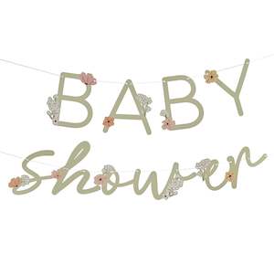 Baby Shower: Floral Baby Shower Bunting