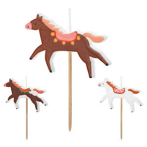 Horse Birthday Candles 3pk