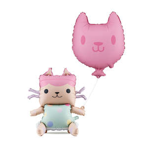 Foil Balloons: Gabby's Dollhouse Baby Box & Cat Foil Balloon
