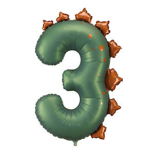 Dinosaur: Dinosaur Giant Foil Number Balloon - 3