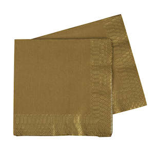 Metallic Gold Napkins 40pk