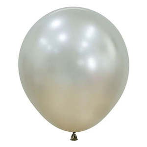 White: 45cm Silk Cream Pearl Balloons