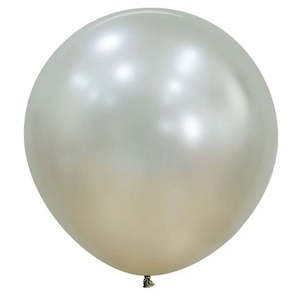 White: Large 60cm Silk Cream Pearl Balloons