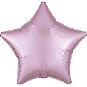 Space: Satin Luxe Pastel Pink Star Foil Balloons