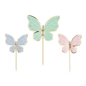 Butterflies Cake Toppers 9pk