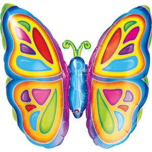 Jumbo Bright Butterfly Foil Balloon