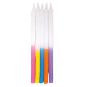 Rainbow Ombre Tall Candles 10pk