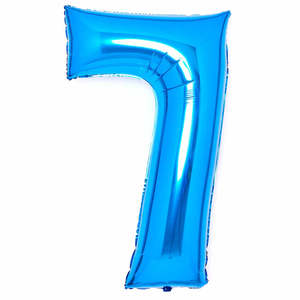 Blue Giant Foil Number Balloon - 7