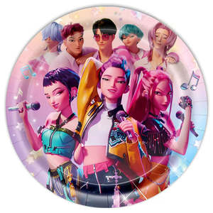 Plates: KPop Demon Hunters Pink Large Plates 10pk