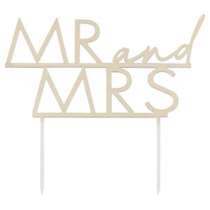 Wedding: Gold Mr & Mrs Wedding Cake Topper